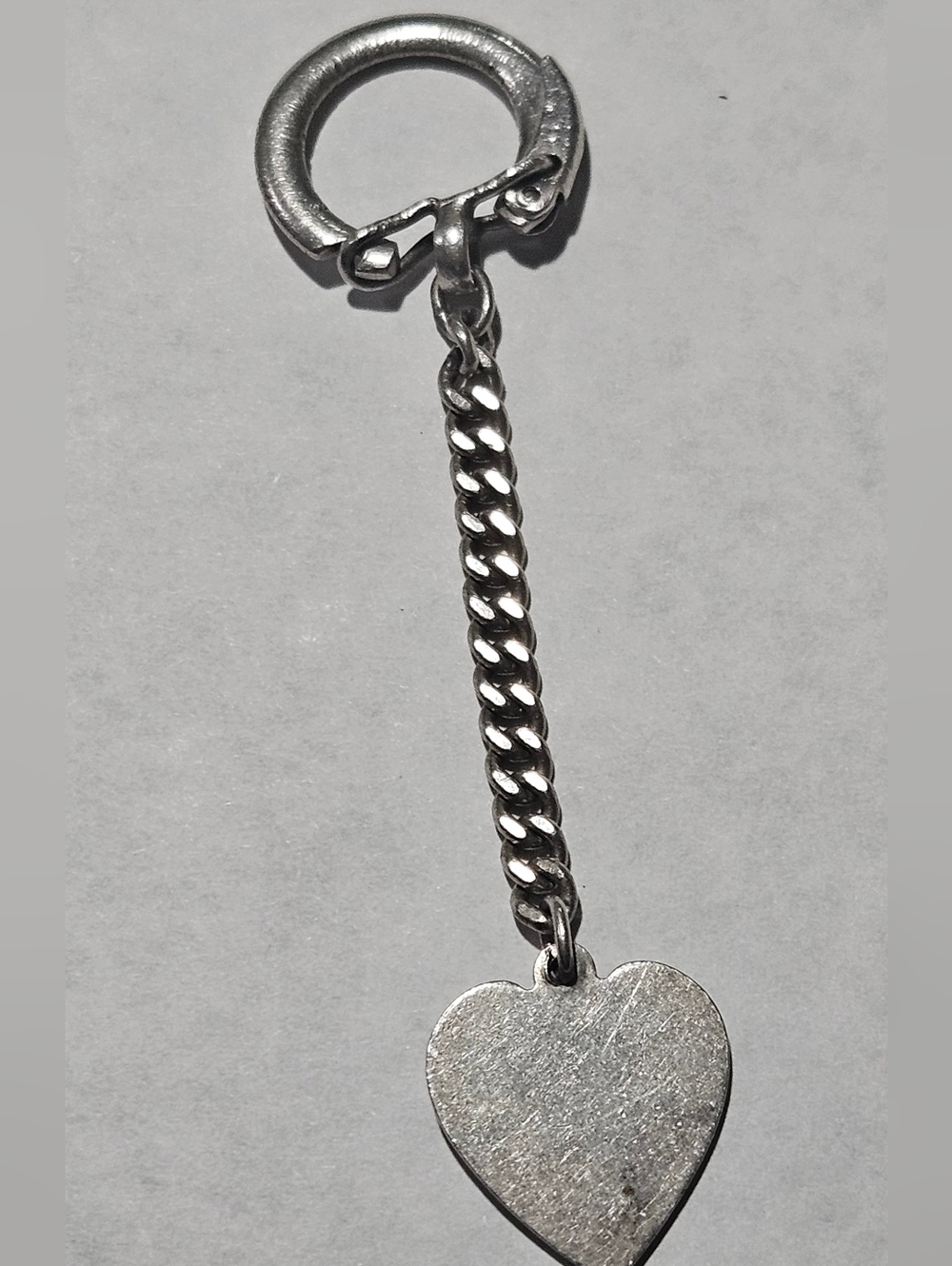 Tiffany & Co. Heart Tag Keychain Sterling Silver Makers Sterling Imprint